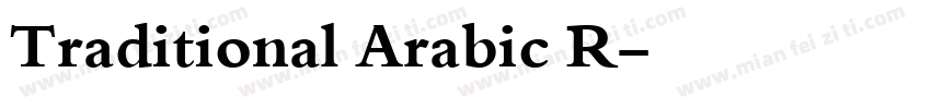 Traditional Arabic R字体转换